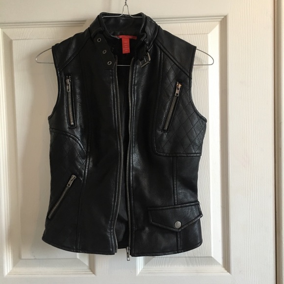 Chelsea & Violet Jackets & Blazers - Chelsea & Violet black faux leather vest